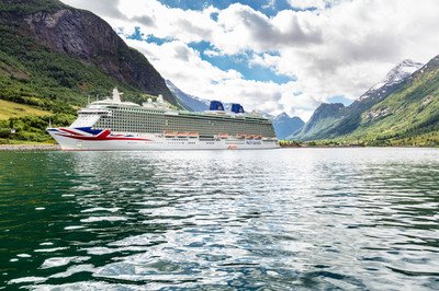 P&O cruise ship in the Norwegian fjords