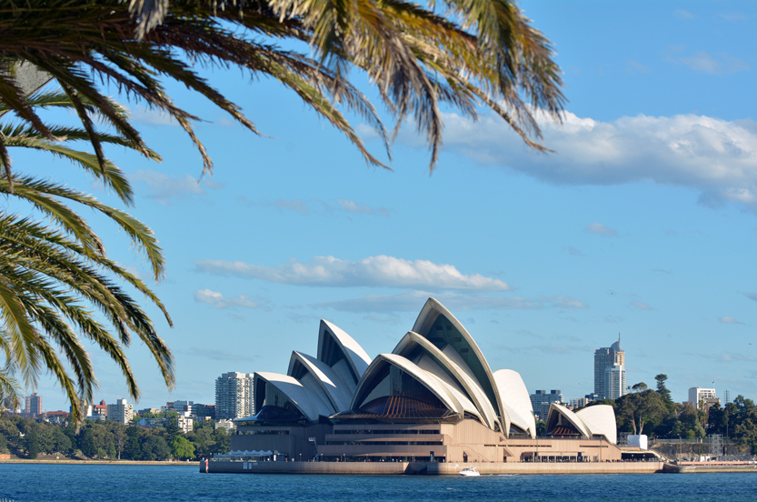 A view of Sydney Opera House across the water, Sydney, Australia
