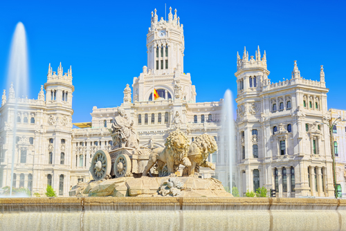 Plaza de Cibeles and fountain, Madrid, Spain