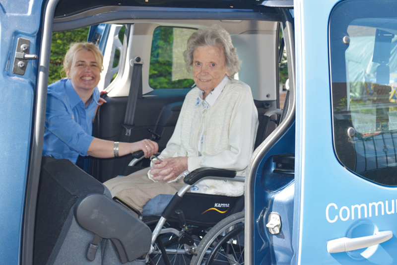 Driving Miss Daisy accessible car passenger and carer