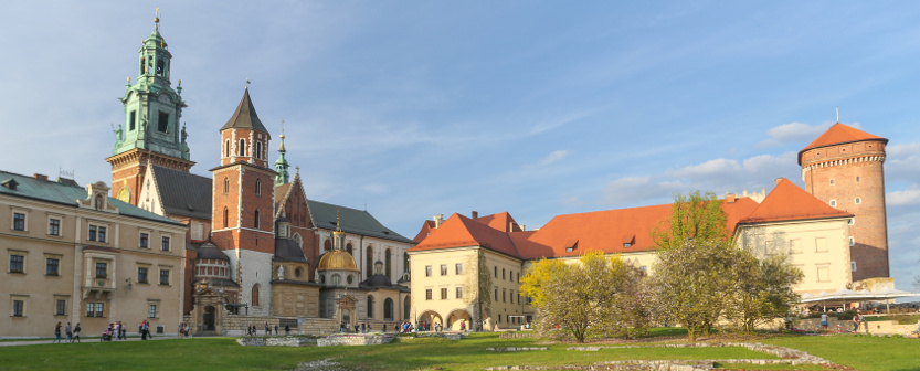 Historical buildings in Krakow, Poland