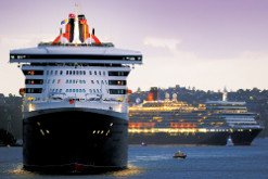 Cruise ships leaving port